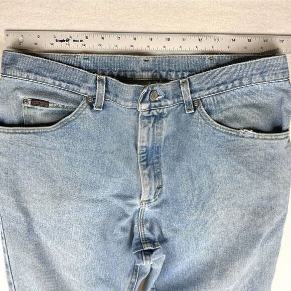 Lee Rider Vintage Light‎ Washed Union USA Jeans Men’s 38 (34) x 30 Read - Picture 4 of 16